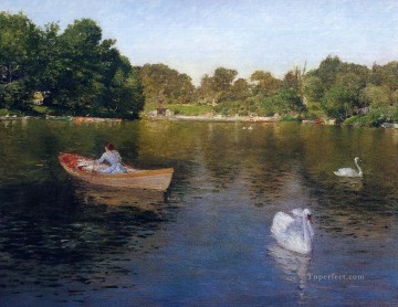 On the Lake Central Park2 William Merritt Chase Oil Paintings